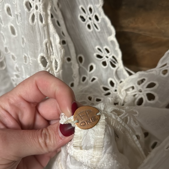 Free People white lace mini dress - Picture 3 of 5